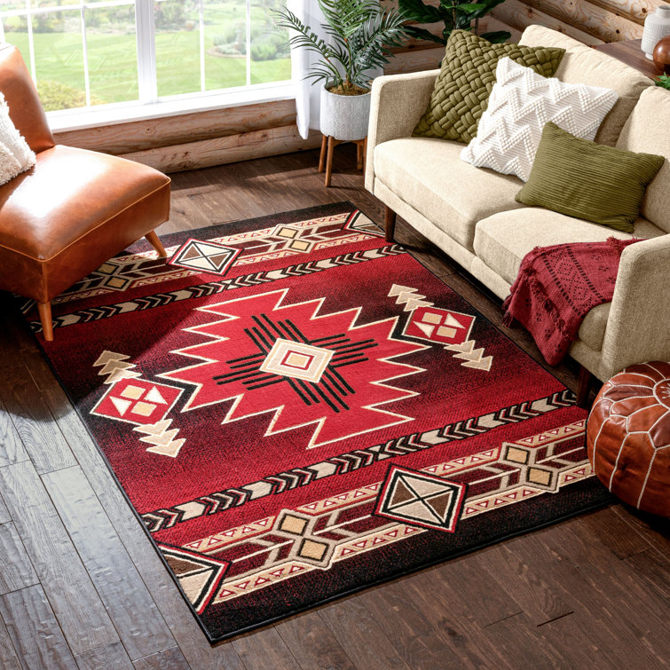 Well Woven Persa Southwestern Red Area Rug Wayfair Canada
